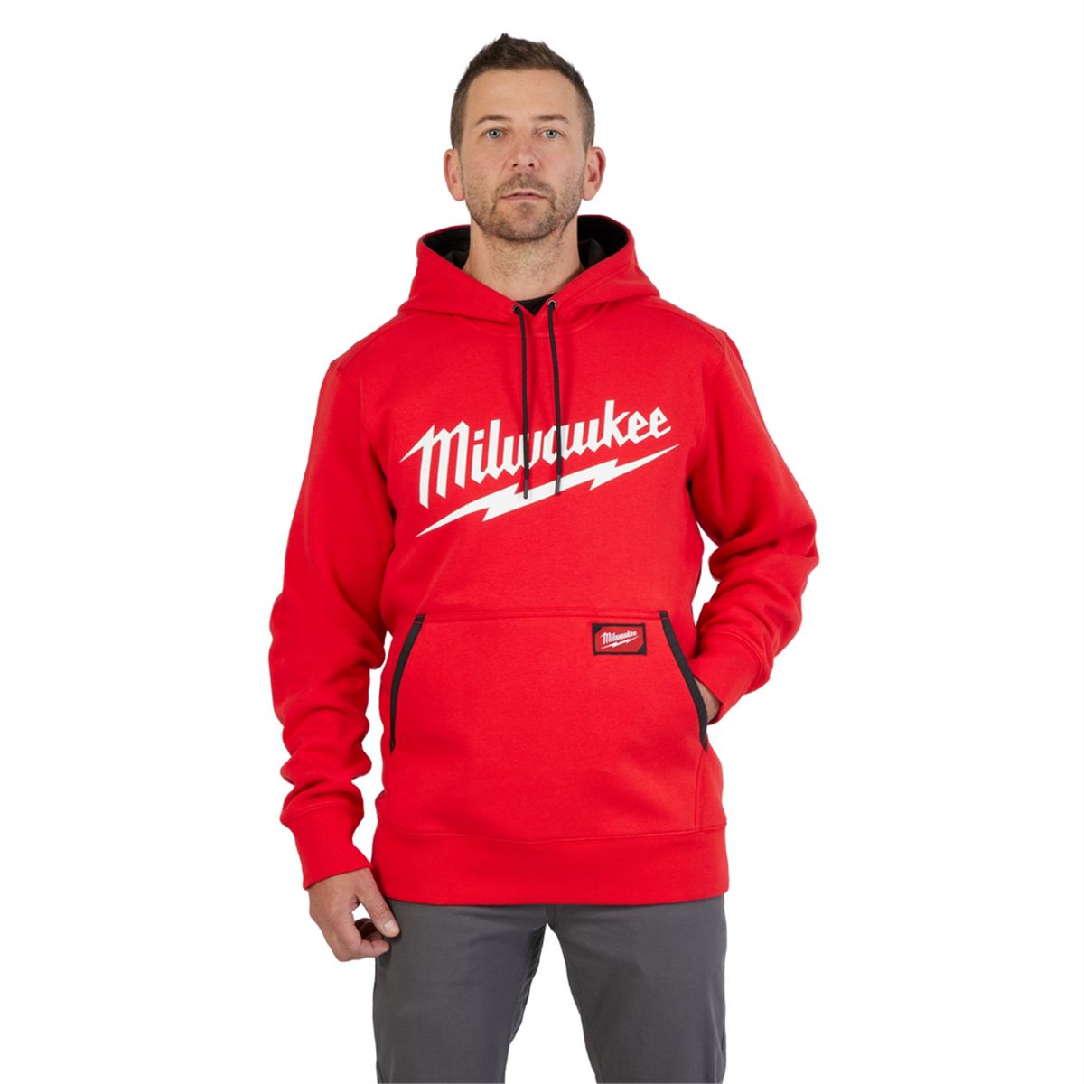 Milwaukee Tool Midweight Pullover Hoodie - Logo Red L