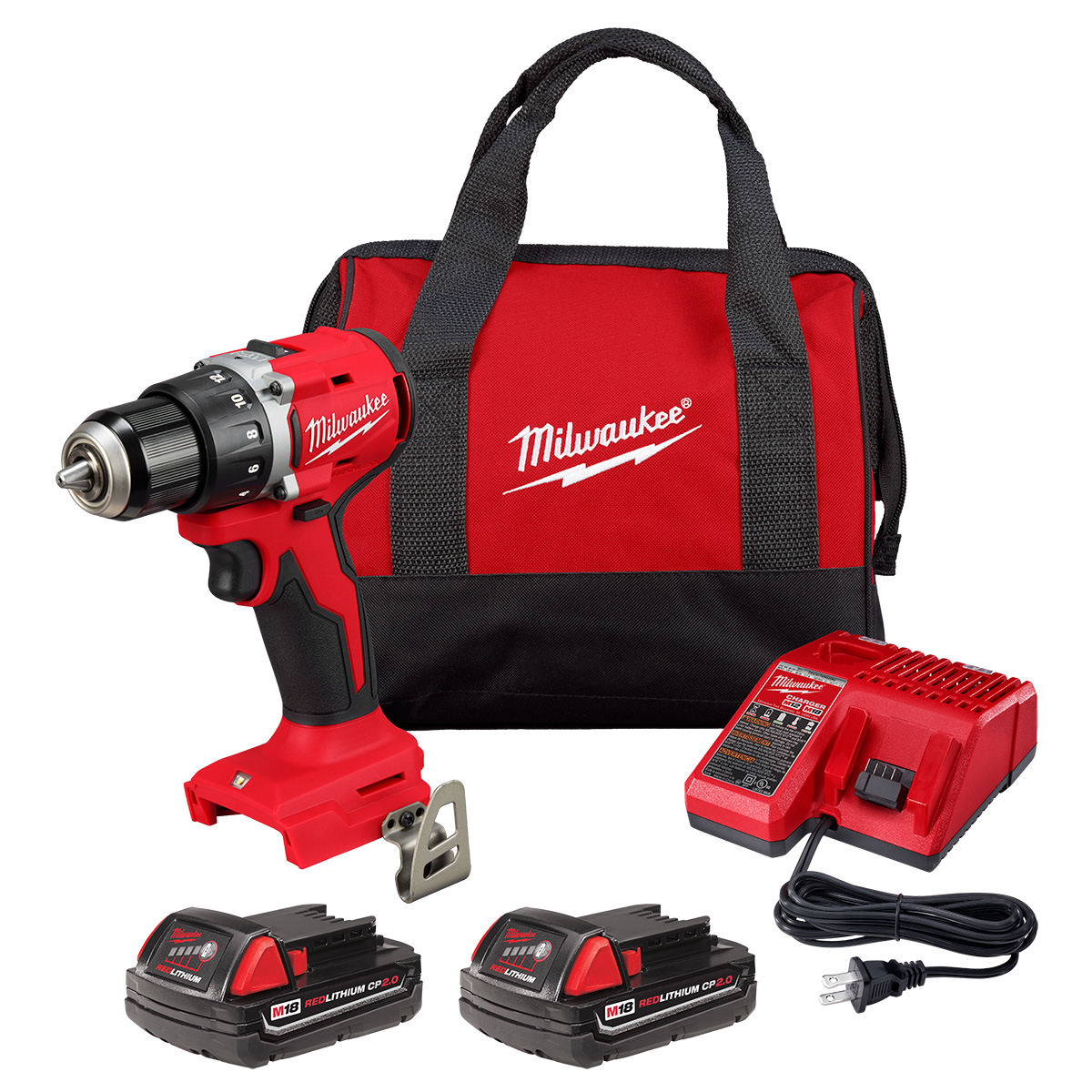Milwaukee Tool M18 Compact Brushless 1/2 Inch Drill/Driver Kit