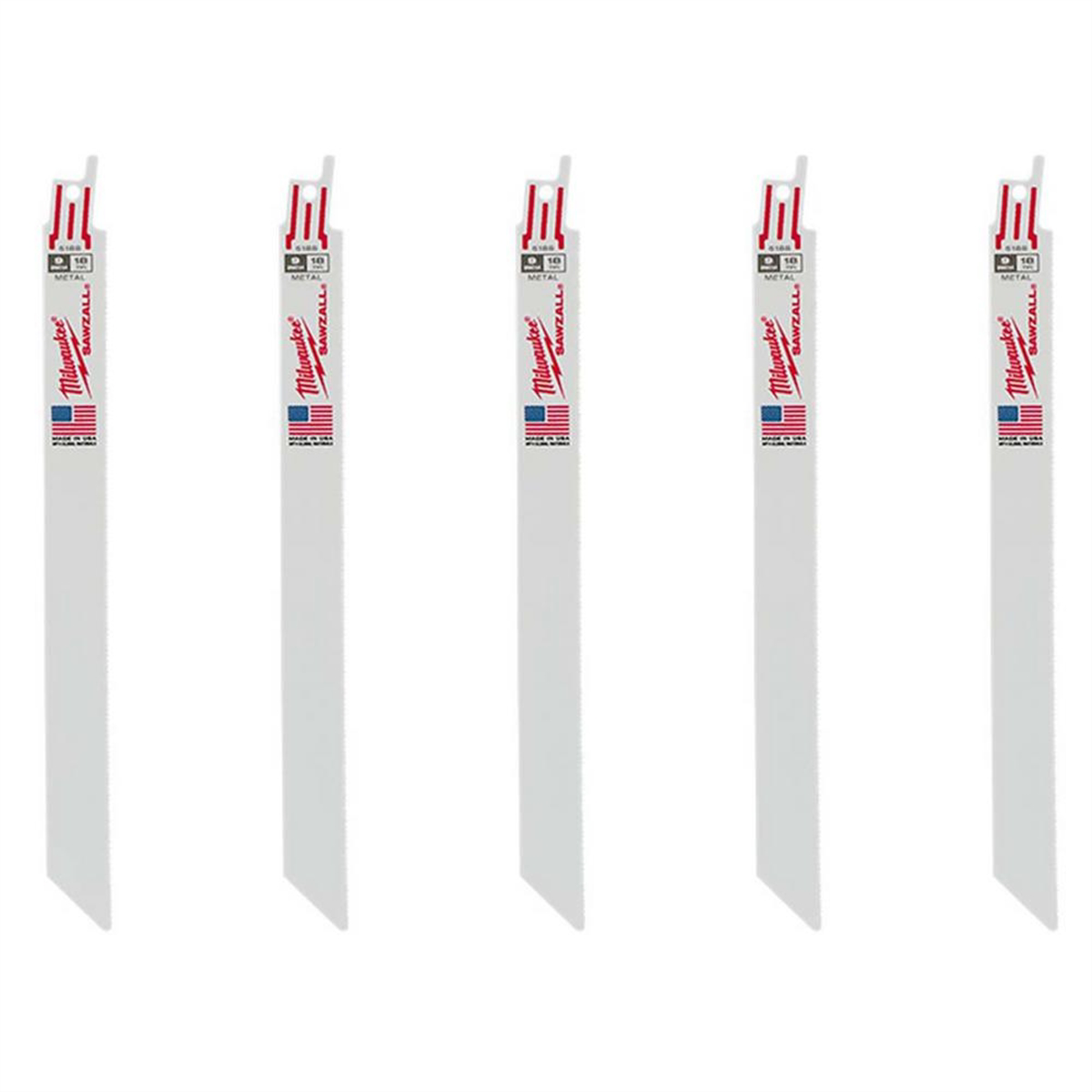 Milwaukee Tool 9" 18 TPI SAWZALL Blades (5 Pk)