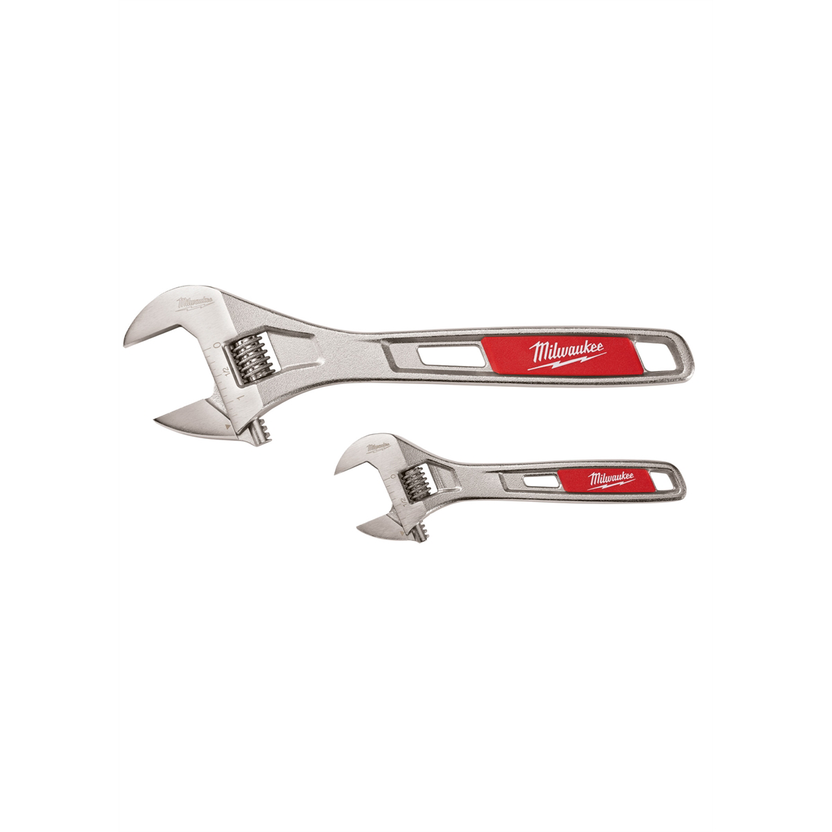 Milwaukee Tool 2-PC ADJUSTABLE CHROME PLATE WRENCH SET 6" 10 IN.