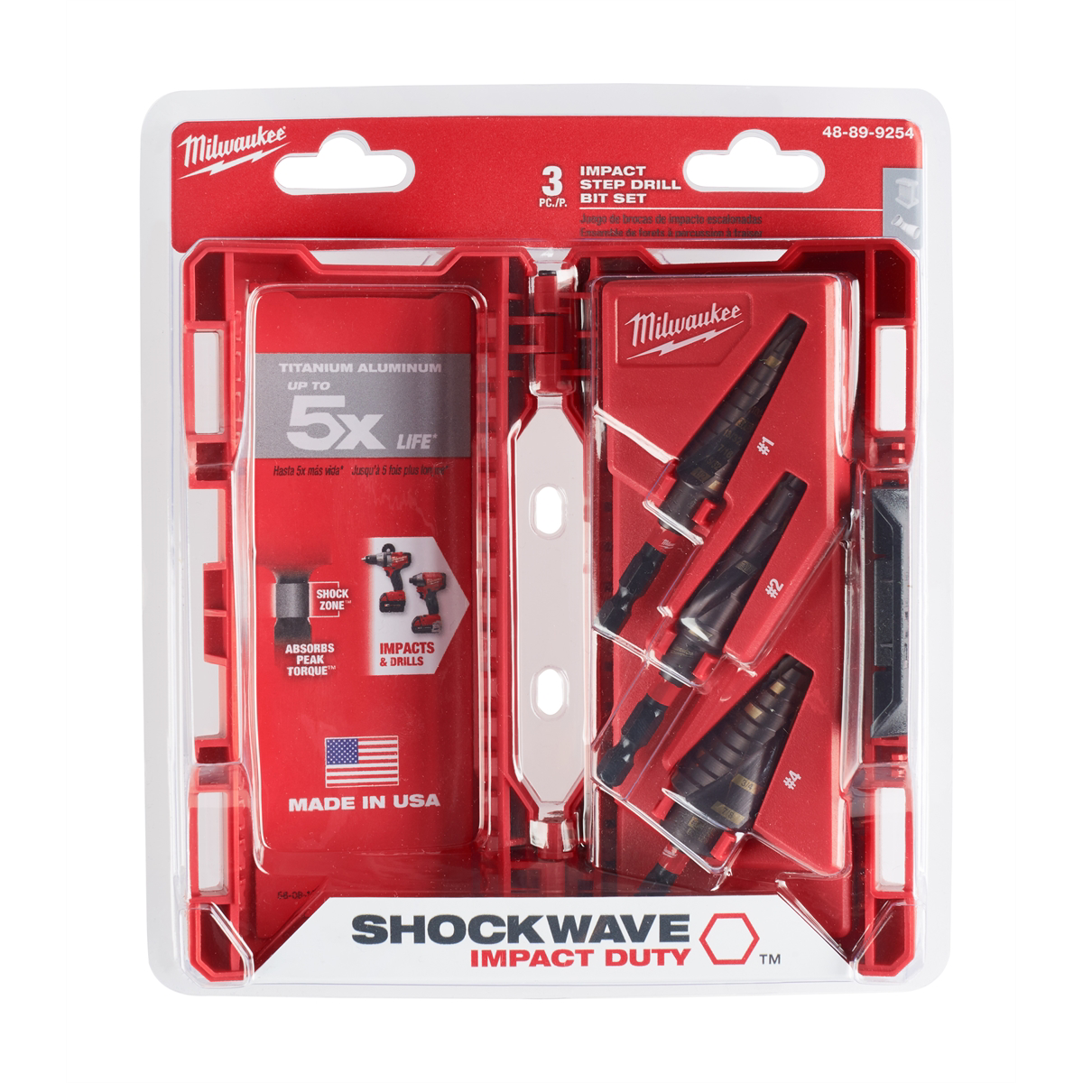 Milwaukee Tool SHOCKWAVE Impact Duty 3PC KIT (#1, #2, #4)