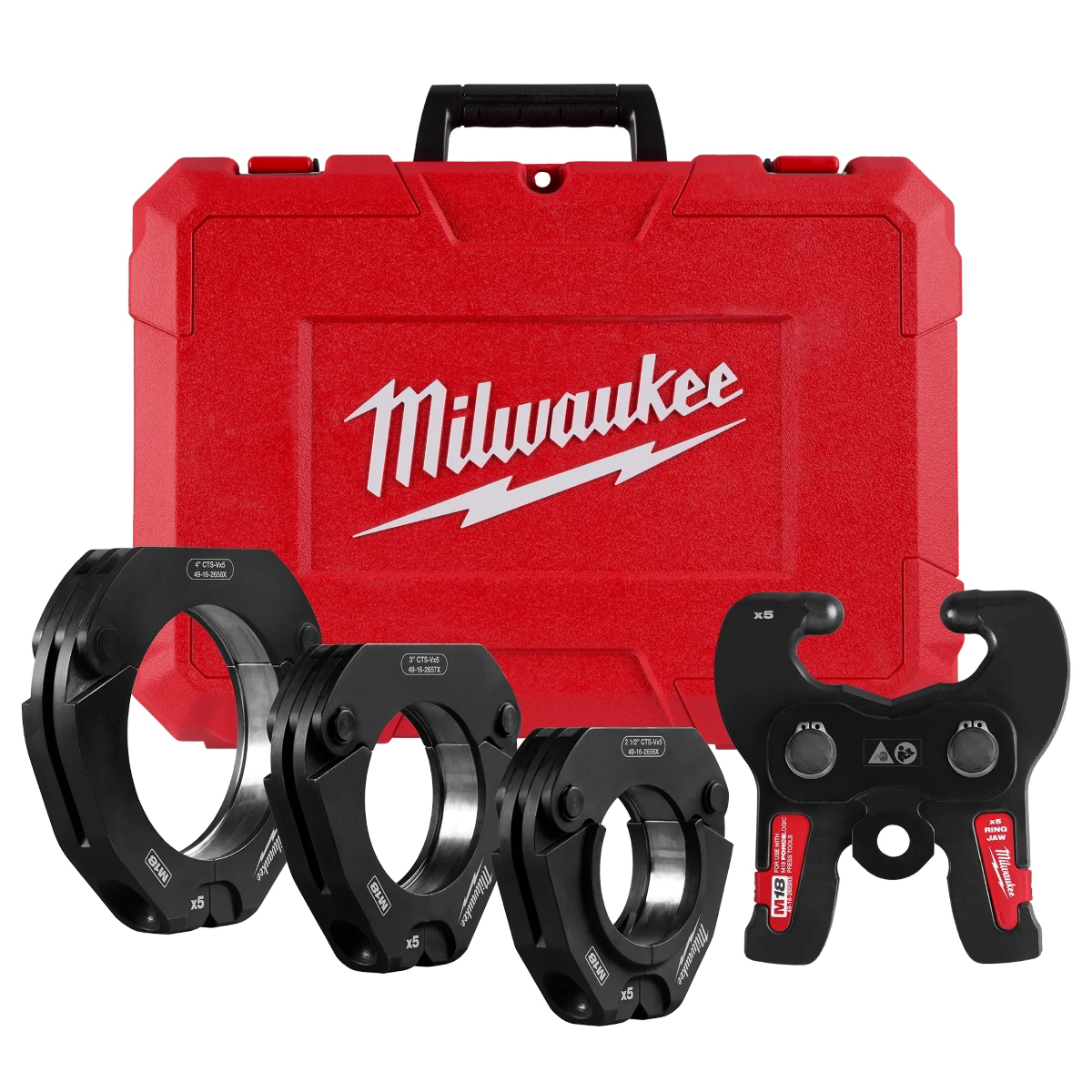 Milwaukee Tool 2-1/2 Inch - 4 Inch CTS-V Pivoting Press Ring Kit for M18 FORCE LOGIC Press Tools