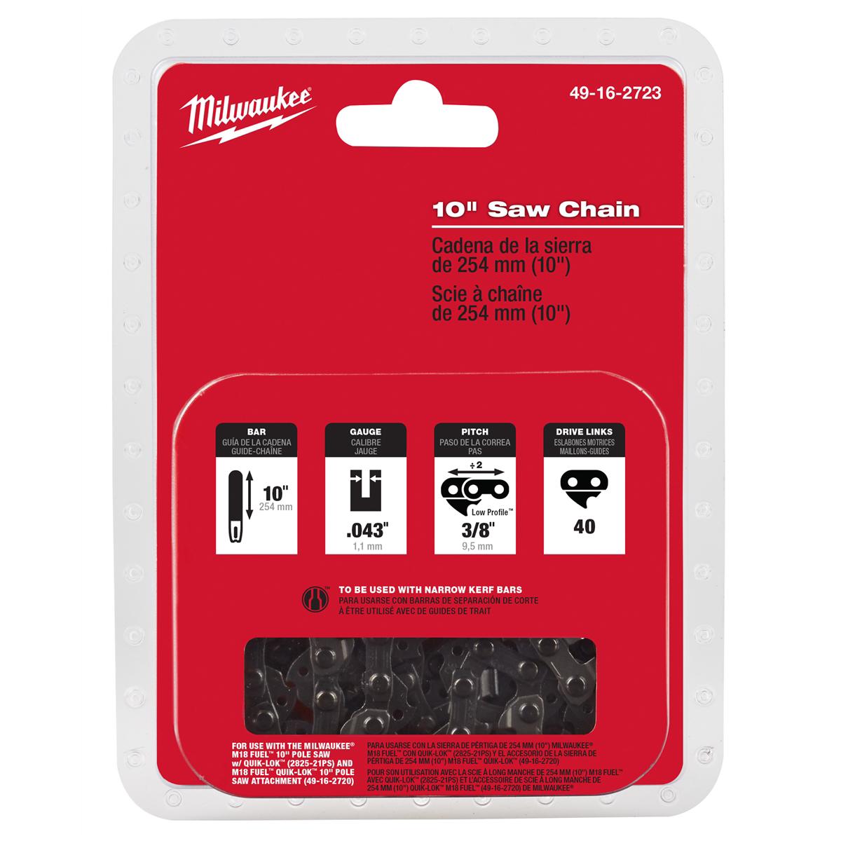 Milwaukee Tool 10" SAW CHAIN