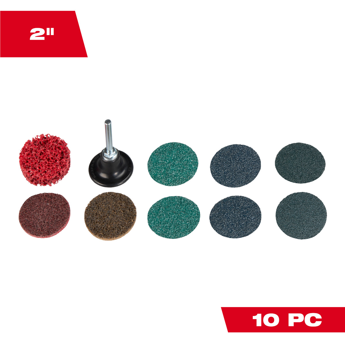 Milwaukee Tool 10 Piece 2 Inch Quick Change Disc Kit