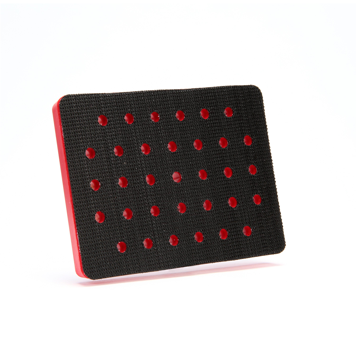 MMM Hookit Clean Sanding Pad 20435, 3 in x 4 in x 1/2 in 33 Holes Red Foam, 10 ea/Case