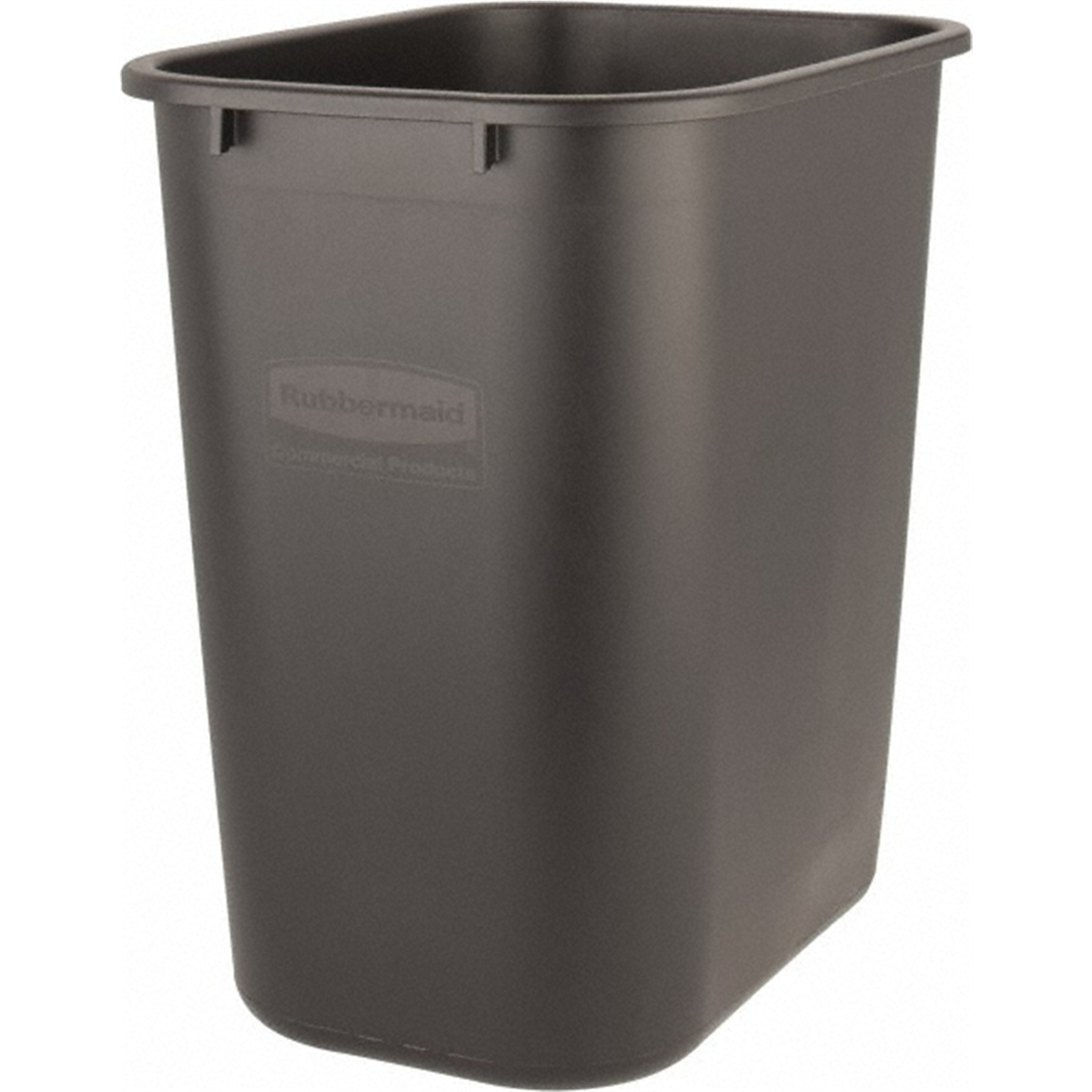 Msc Industrial Supply 28 Qt Black Rectangle Trash Can
