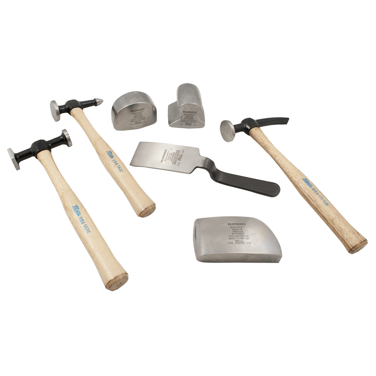 Martin Tools 7-Piece Body and Fender Repair Set with Hickory Ha