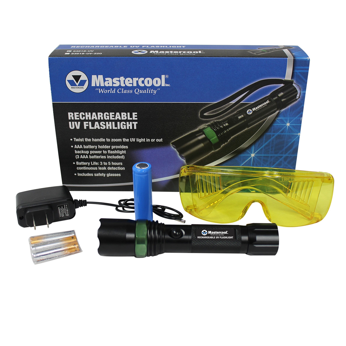 Mastercool Recharge True UV flashlight