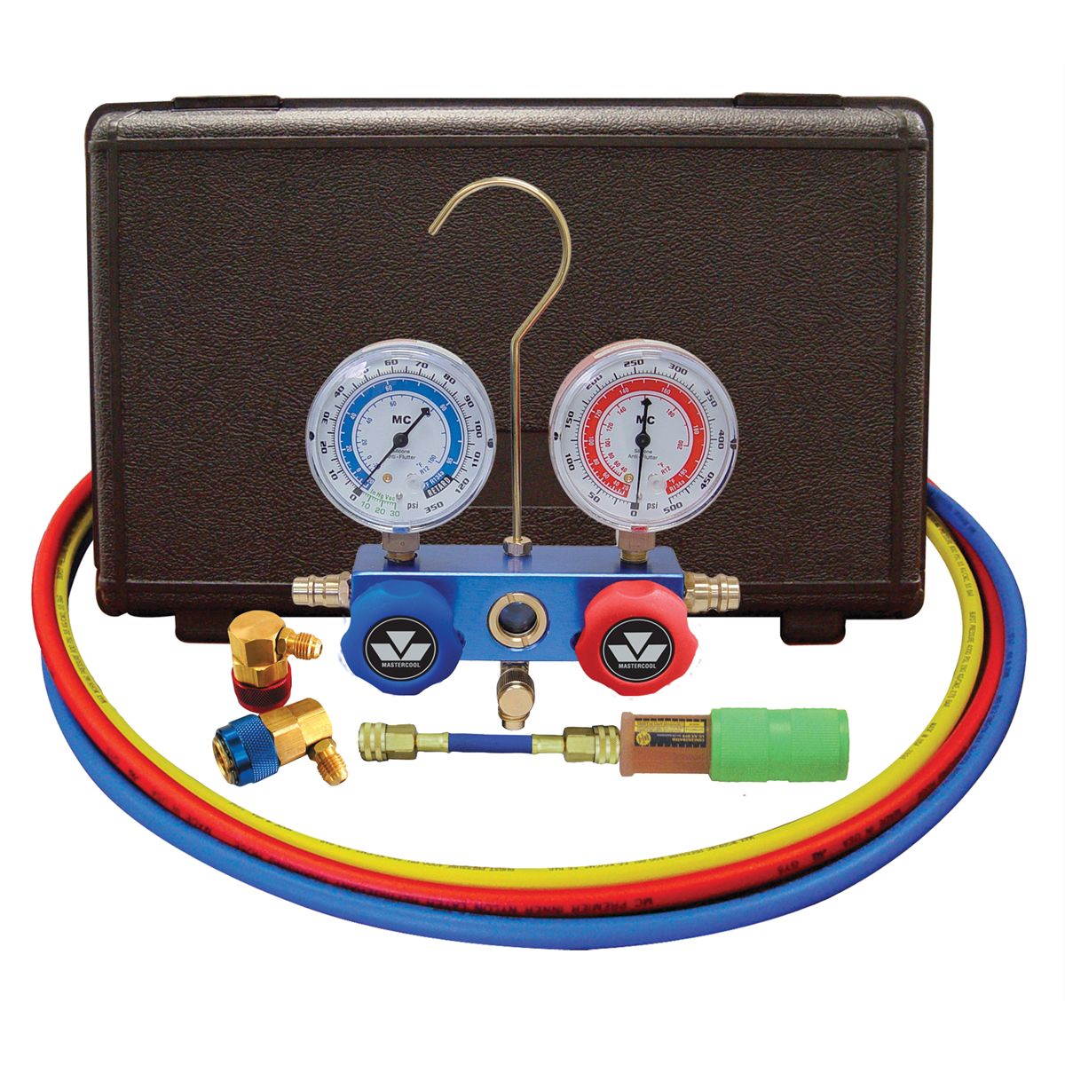 Mastercool Aluminum manifold 134A gauge set w/ 60" hoses