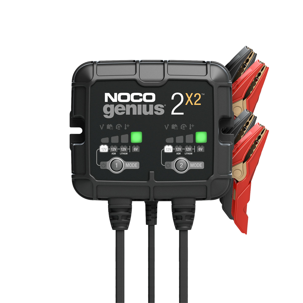 NOCO Company GENIUS2X2 6V/12V 2-Bank, 4-Amp Smart Battery Charger