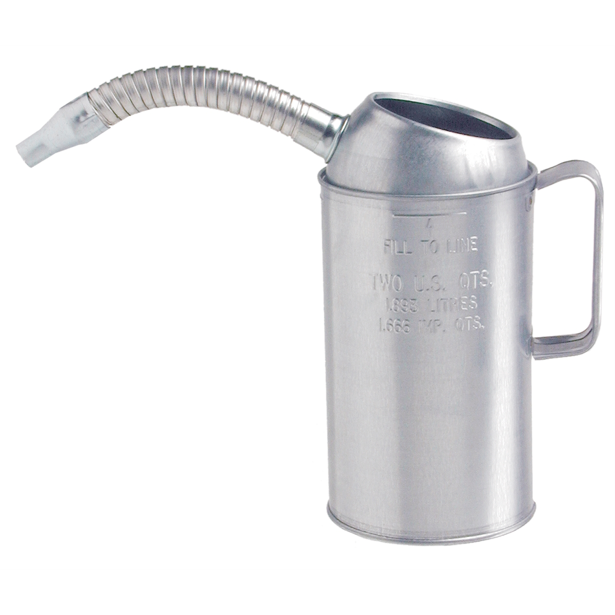 Plews Edelmann MEASURE LIQUID 4 QT. GALV STEEL FLEXIBLE SPOUT