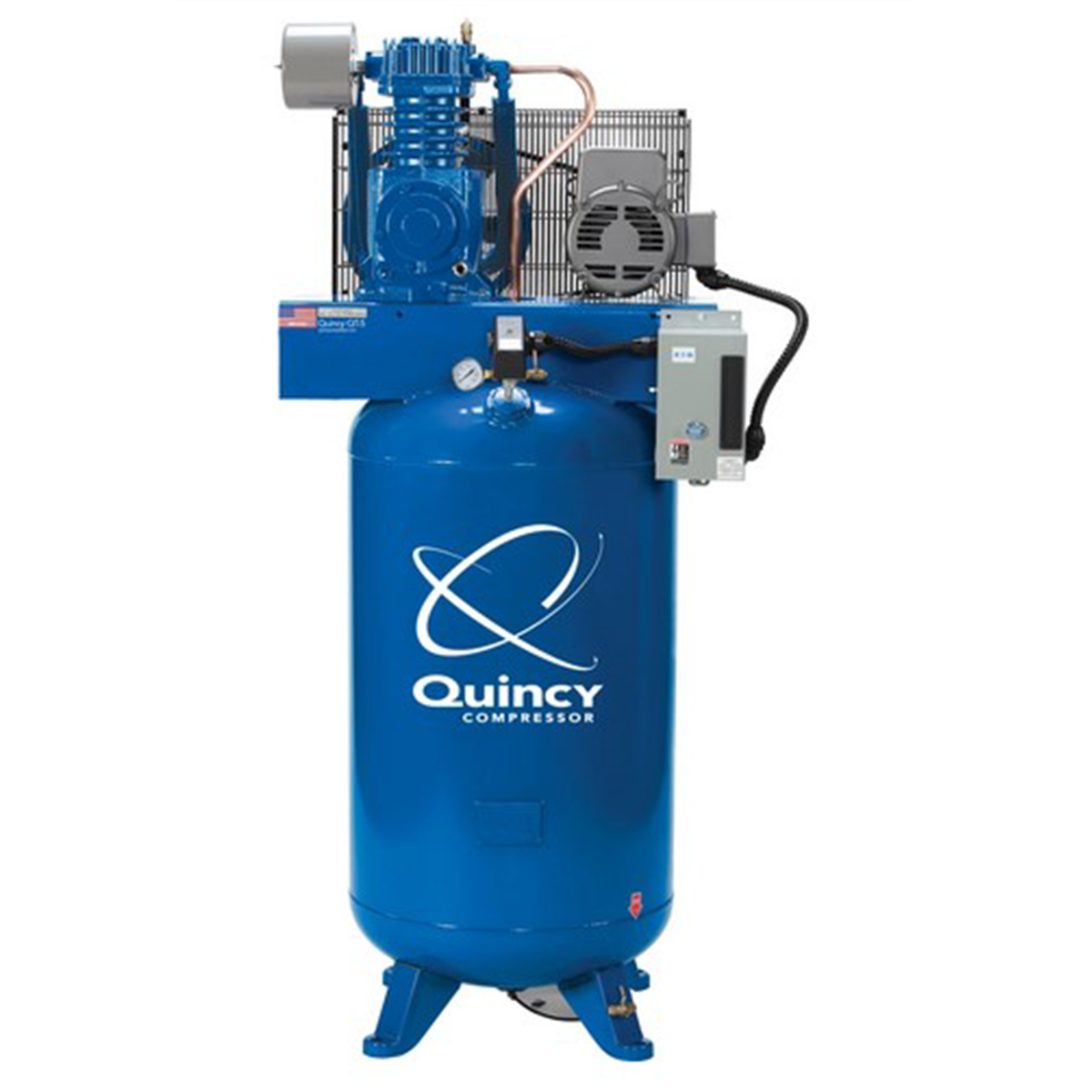 Quincy Compressors 7.5 HP 80 Gallon Two-Stage Vertical 230V 1PH PRO Air Compressor - Model 471CS80VCB
