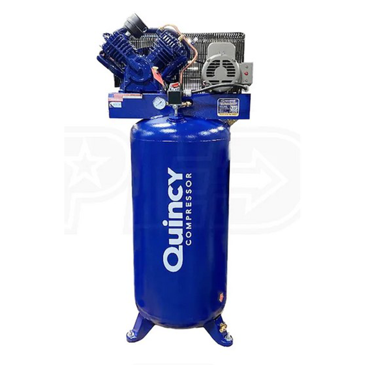 Quincy Compressors 4 HP 60 Gallon Two-Stage Vertical 230V 1PH Air Compressor - Model 2V41C60VC