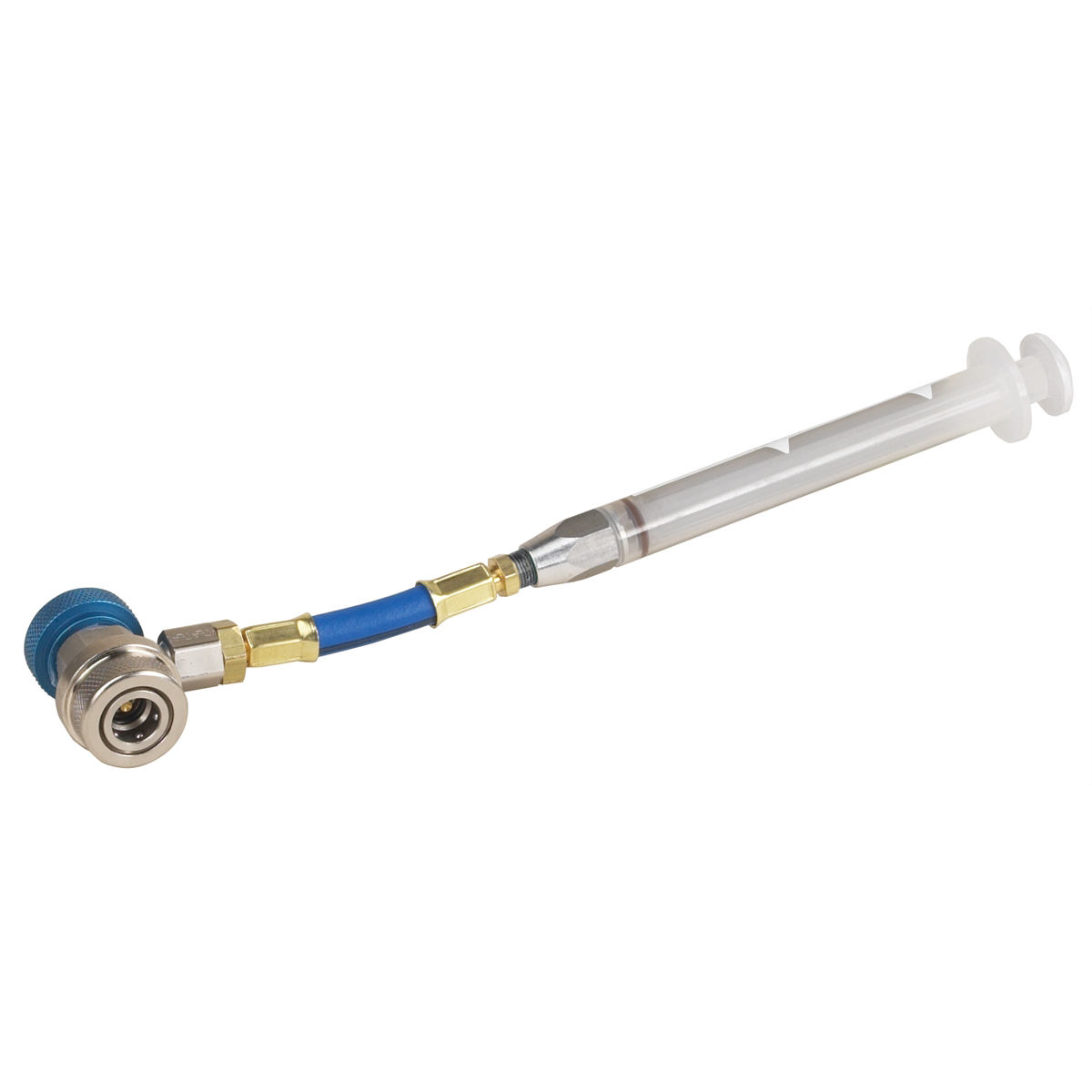 Robinair R-134a oil injector, 1/2" Acme quick coupler