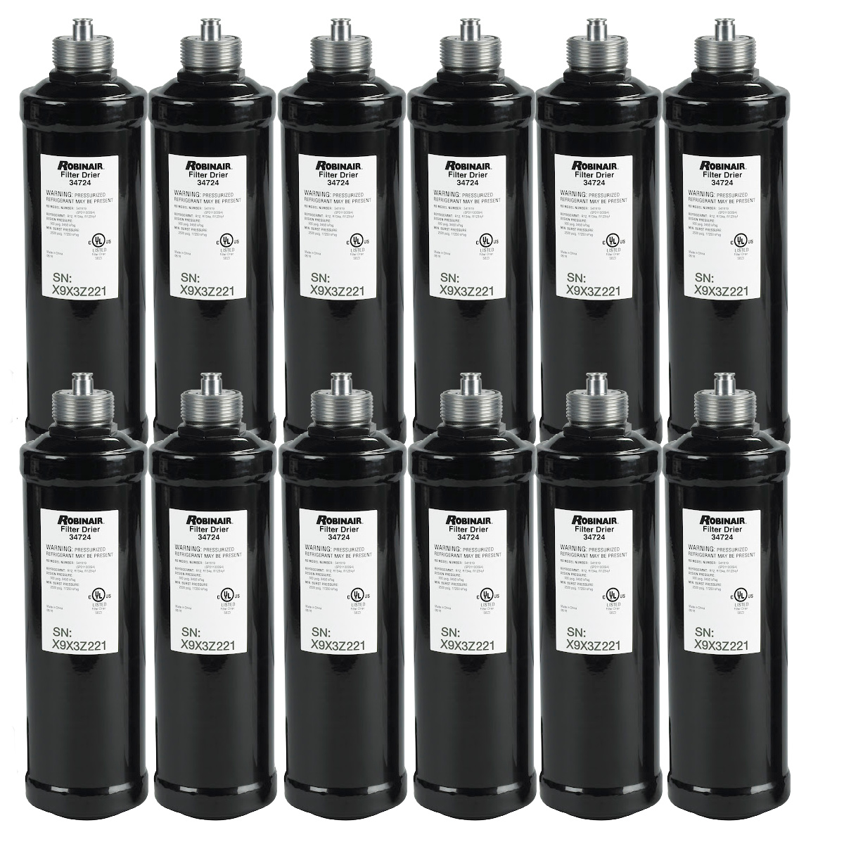 Robinair Recycling Filter-Driers (Spin on Filter) - 12 Pack