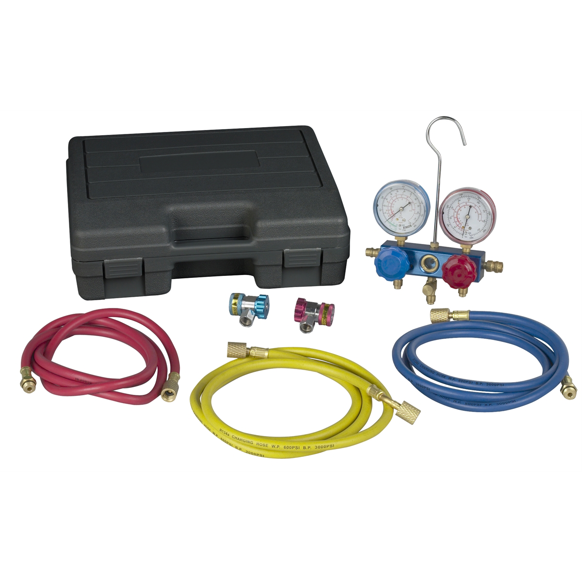 Robinair R134 aluminum manifold, hose set and service couplers