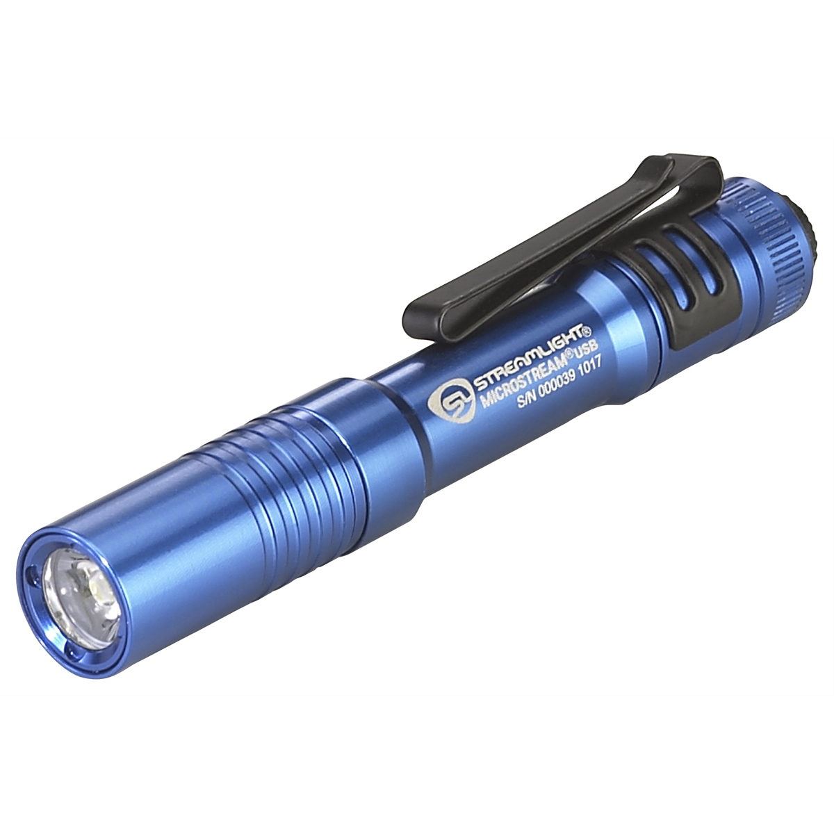 Streamlight 250 Lumen MicroStream USB Penlight - Includes Micro-USB cord and lanyard - Clam - Blue