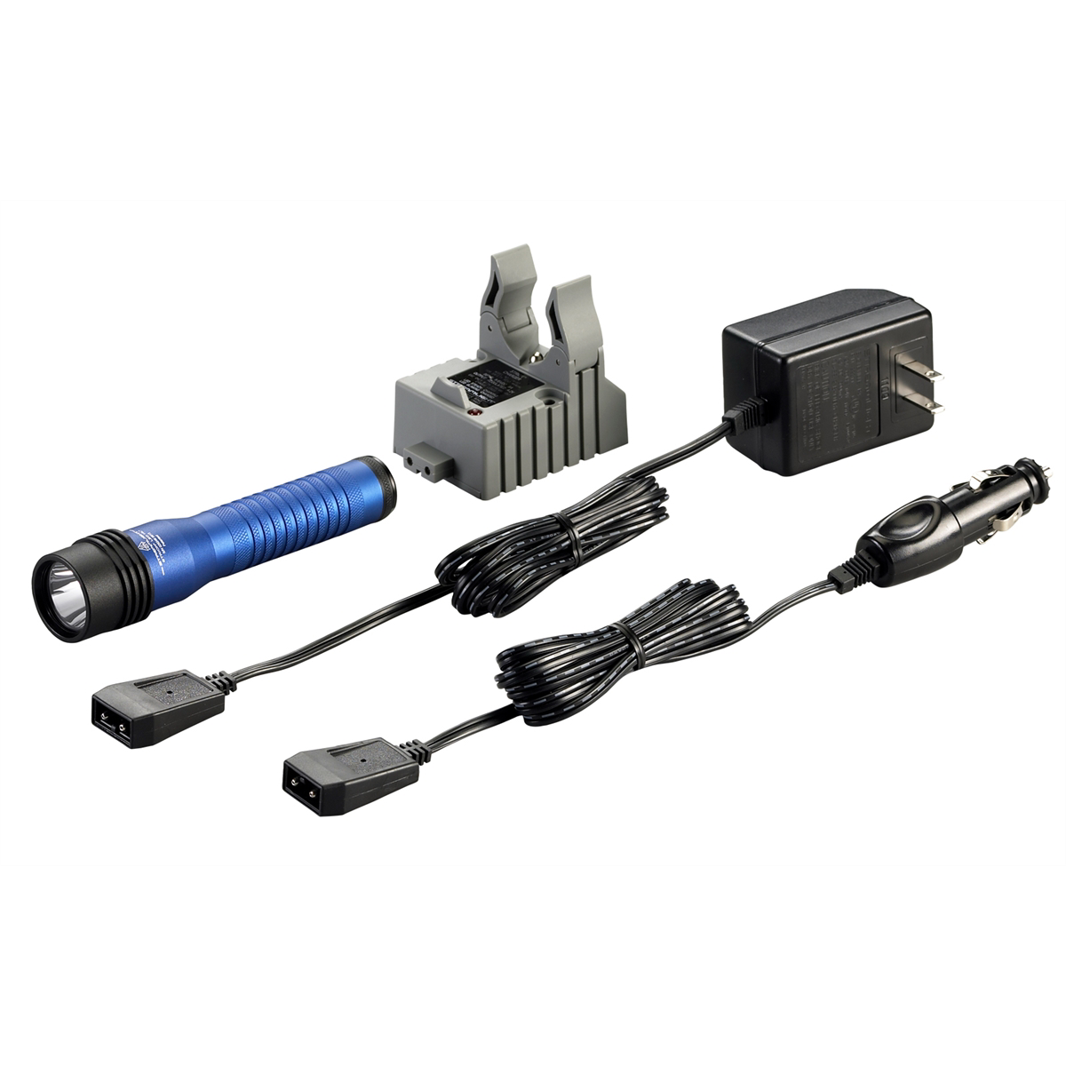 Streamlight Strion LED HL Rechargeable Flashlight 120V/100V AC/12V DC &hyphen; 1 Holder - Clam- Blue