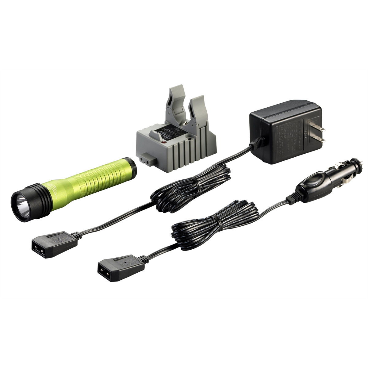 Streamlight Strion LED HL Rechargeable Flashlight 120V/100V AC/12V DC &hyphen; 1 Holder - Clam- Lime Green