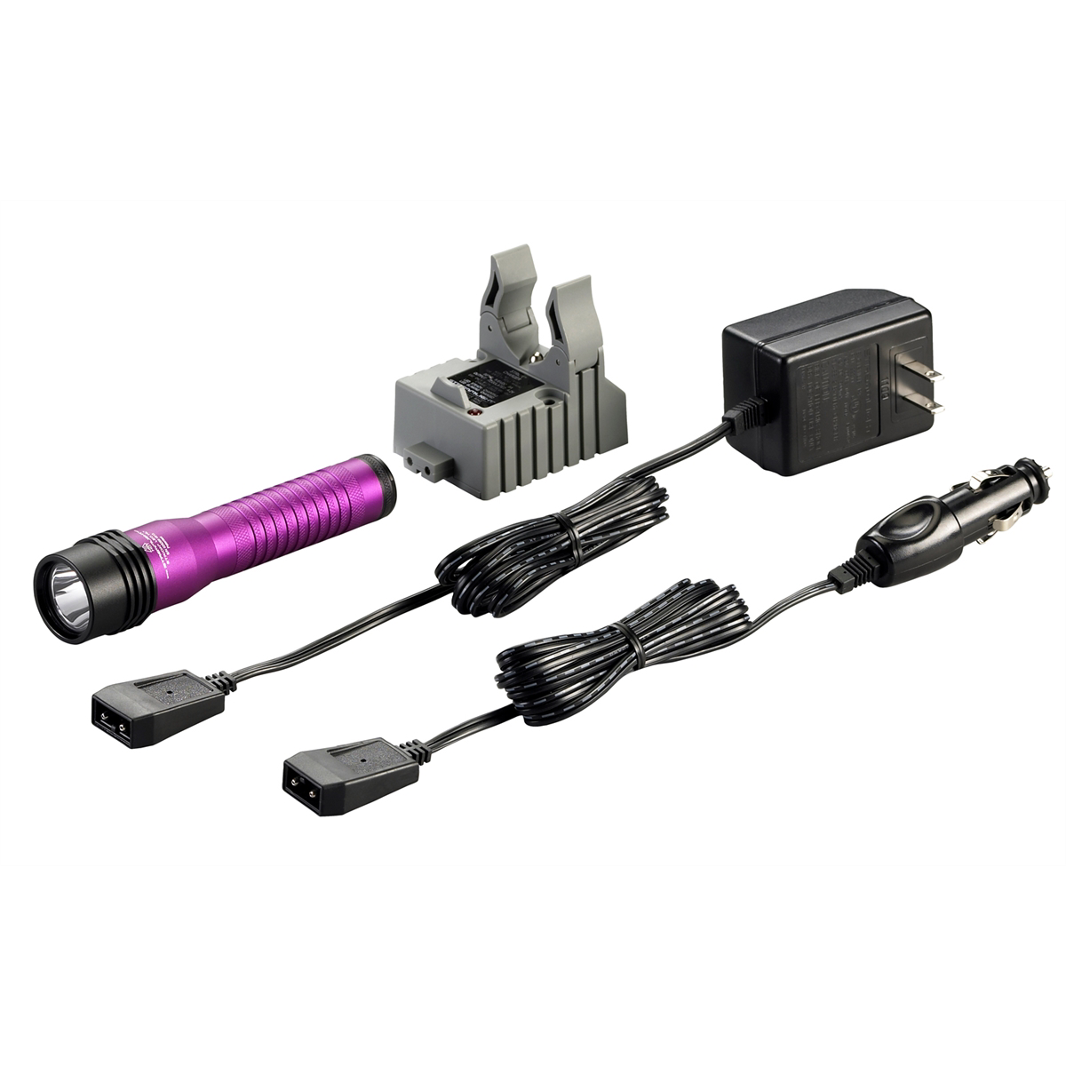 Streamlight Strion LED HL Rechargeable Flashlight 120V/100V AC/12V DC &hyphen; 1 Holder - Clam- Purple