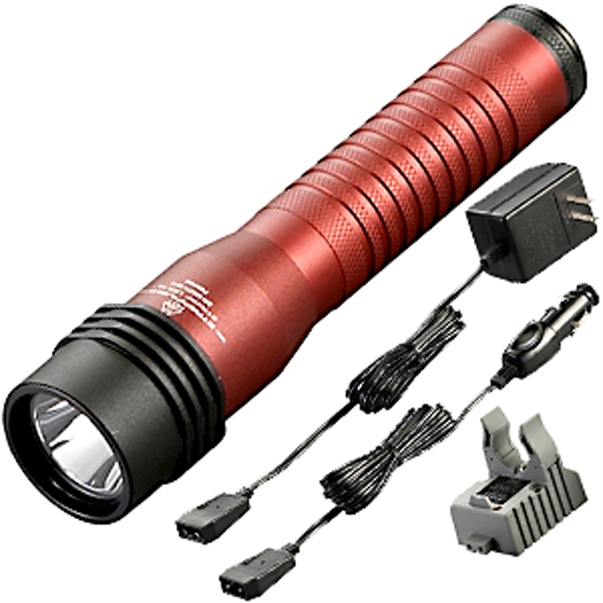 Streamlight Strion LED HL Rechargeable Flashlight 120V/100V AC/12V DC -1 Holder - Clam- Red