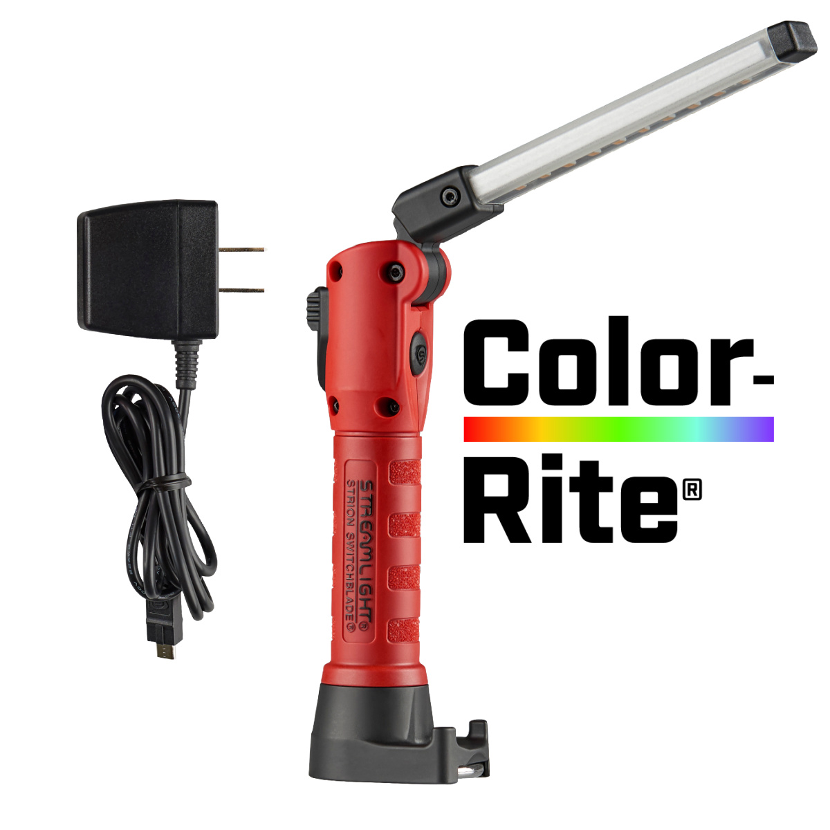 Streamlight Strion Switchblade 500 Lumen Color-Rite Light Bar Worklight with USB Charge Cord - Red