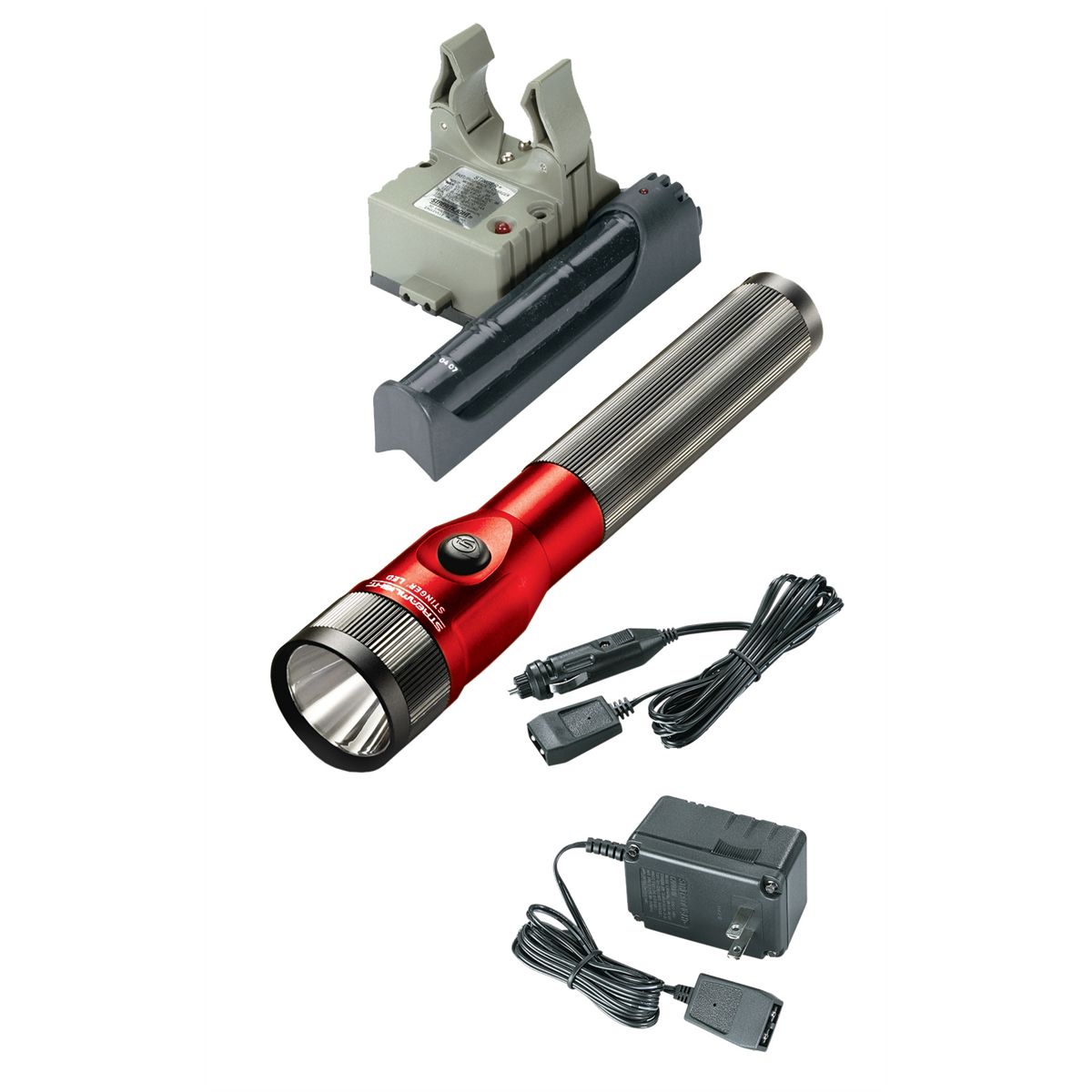 Streamlight Stinger LED Bright Rechargeable Handheld Flashlight - Red
