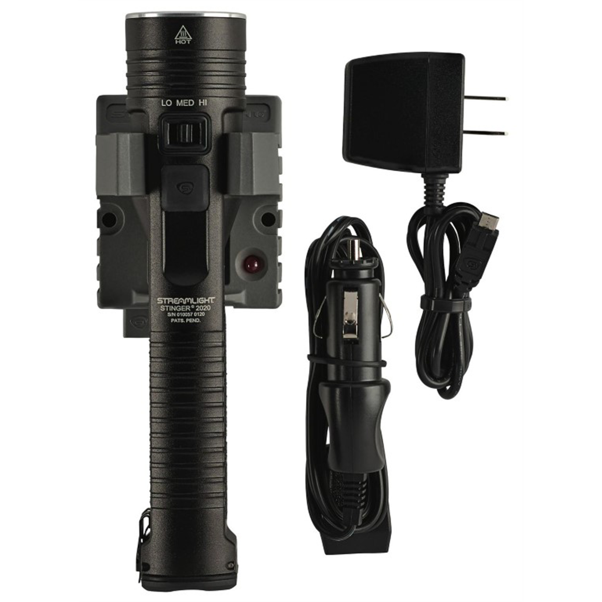 Streamlight 2000 Lumen Stinger 2020 Flashlight - 120V AC/12V DC - 1 Holder - Black