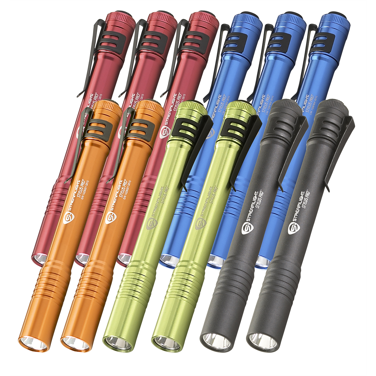 Streamlight Stylus Pro LED 100 Lumen Penlight - Assorted Colors - 12 Pack