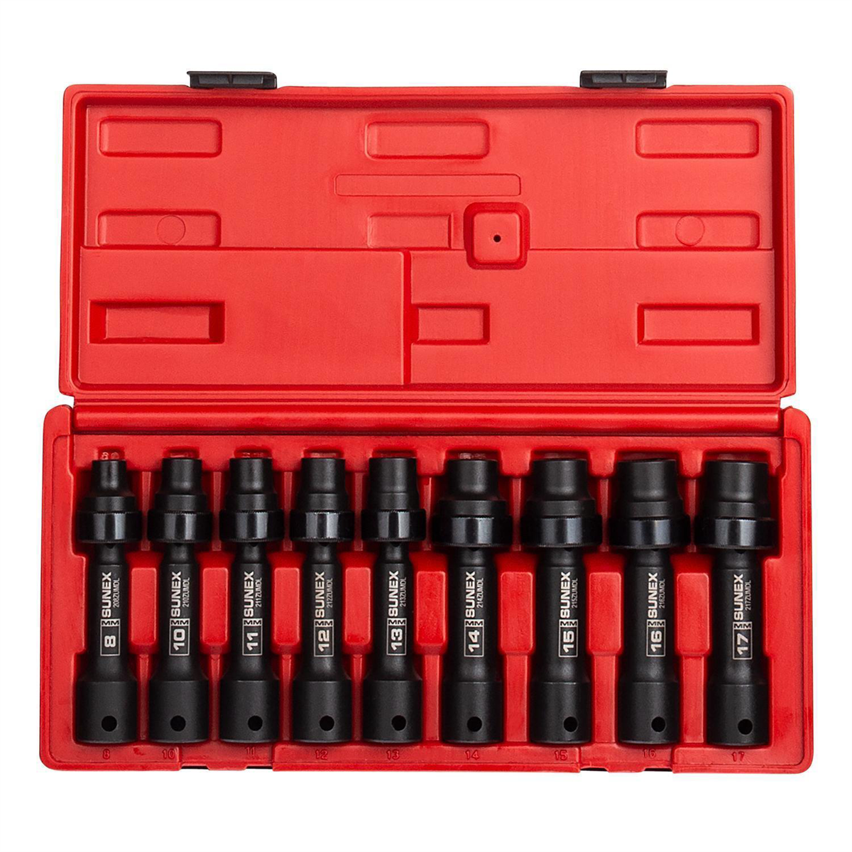 SUNEX 9-Piece 1/2 in. Drive 12-Point Metric
