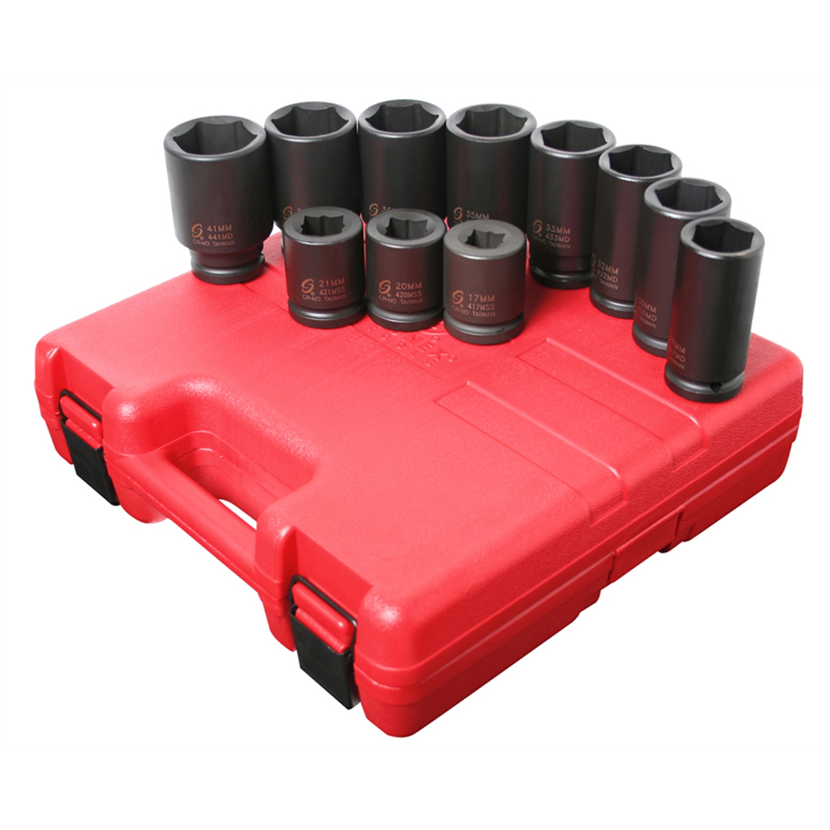 SUNEX SOCKET SET IMPACT 3/4"DR.11PC MET.DEEP SET