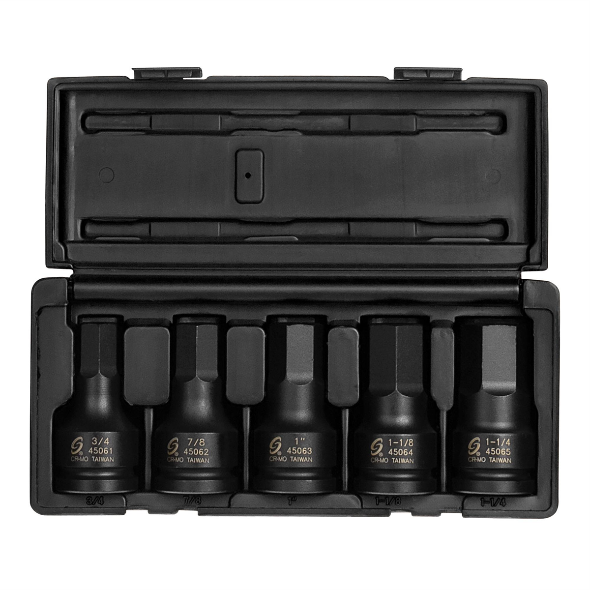 SUNEX 3/4" DR. 5PC SAE IMPACT HEX DRIVER SET