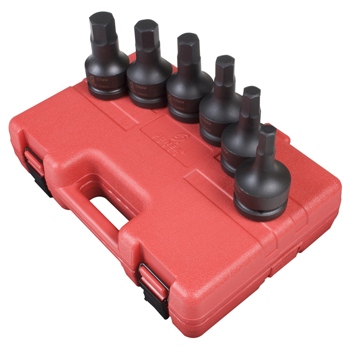 SUNEX 6PC 1" DR METRIC IMPACT HEX DRIVER IMPACT SET