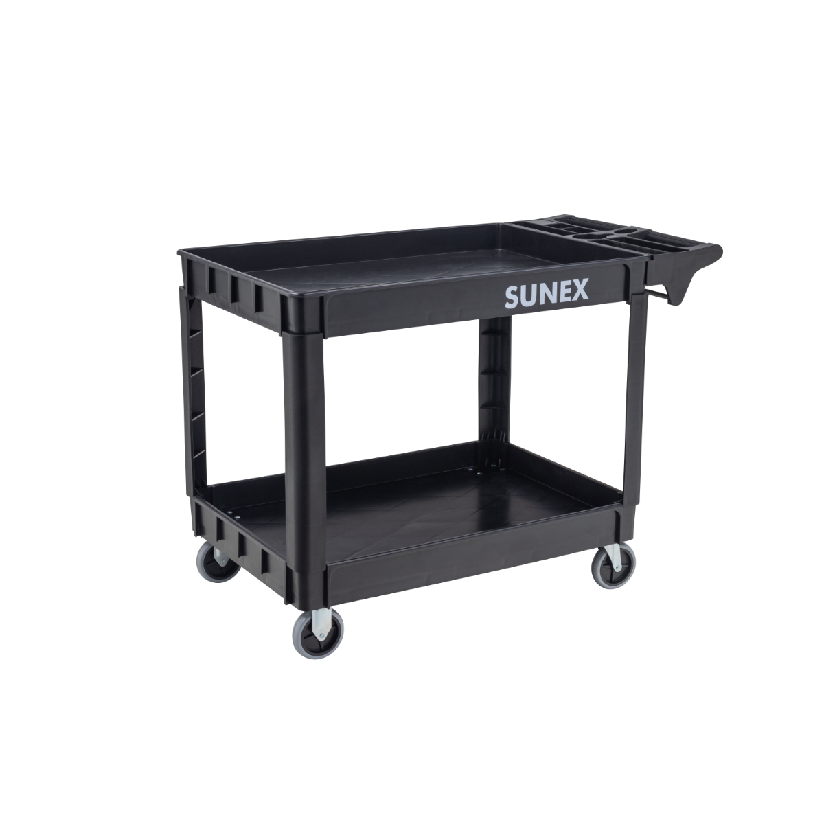 SUNEX Cart, Polypropylene Utility, Two Shelf, Large Size