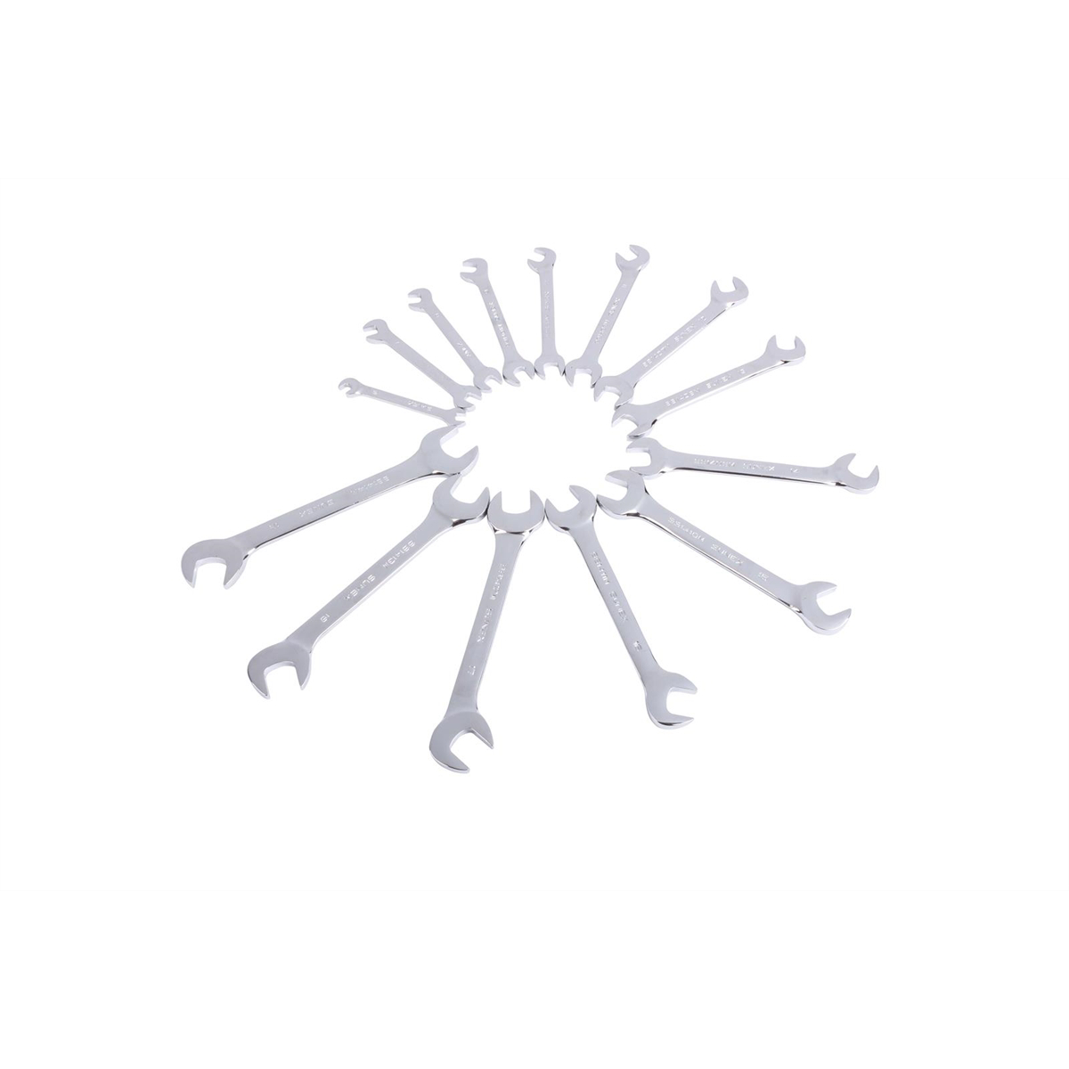SUNEX 14-PC Metric Wrench Set, Full Polish