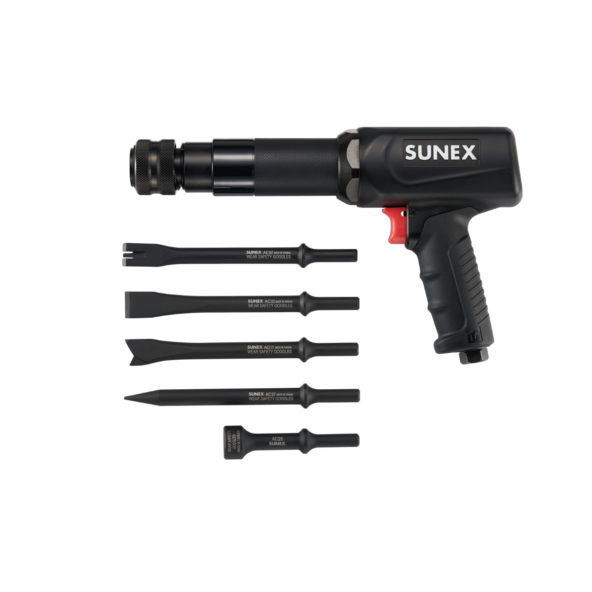 SUNEX Heavy-Duty Long Barrel Air Hammer Kit