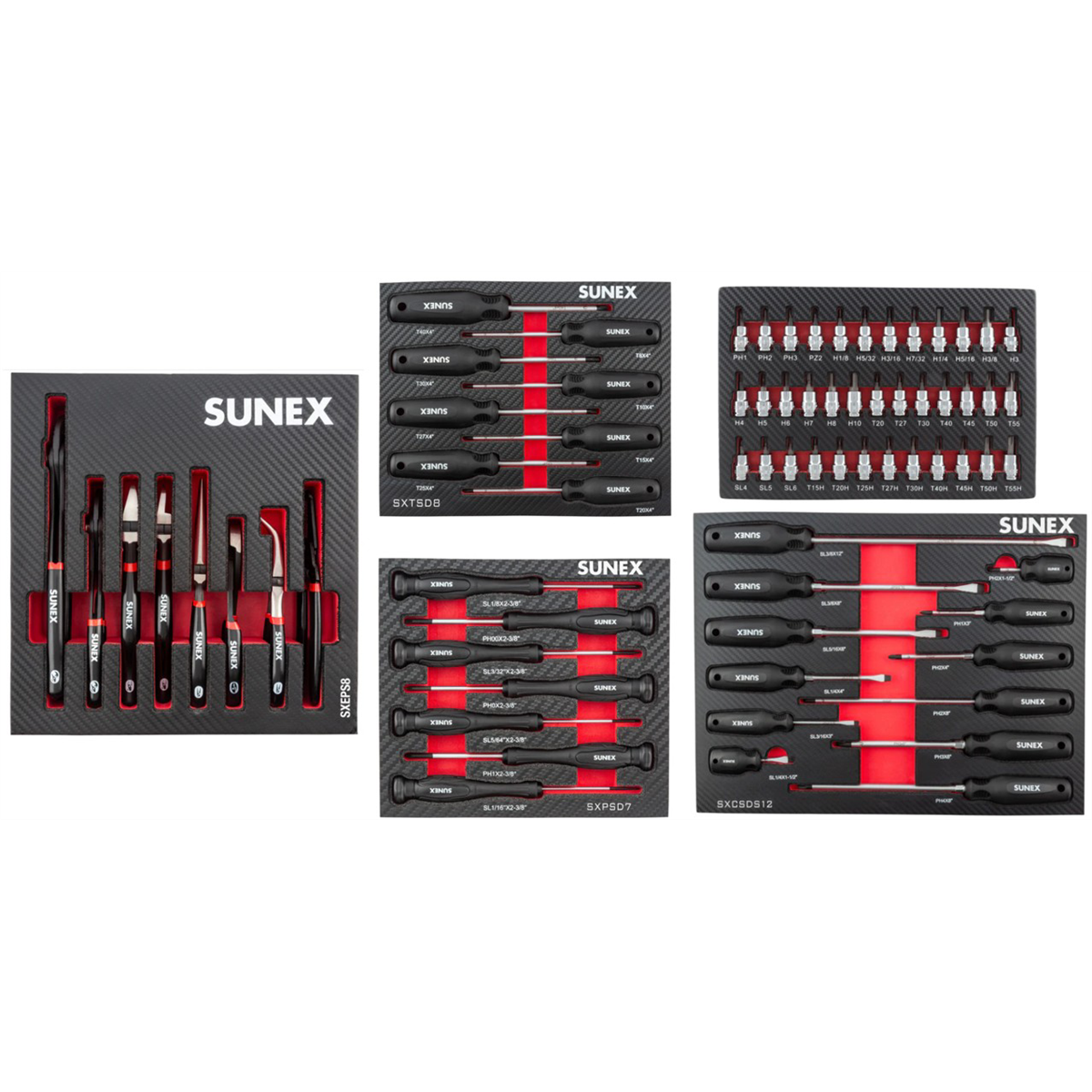 SUNEX TOOLS 72 Piece EVA Foam MHT Trade Bundle