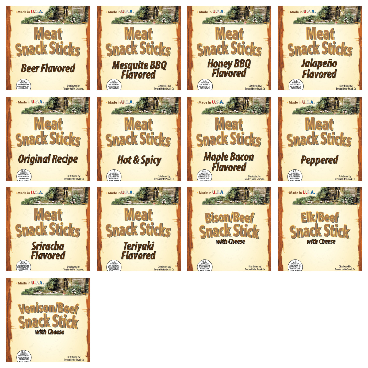 Tender Heifer Snack Co. Variety Meat Stick Pack