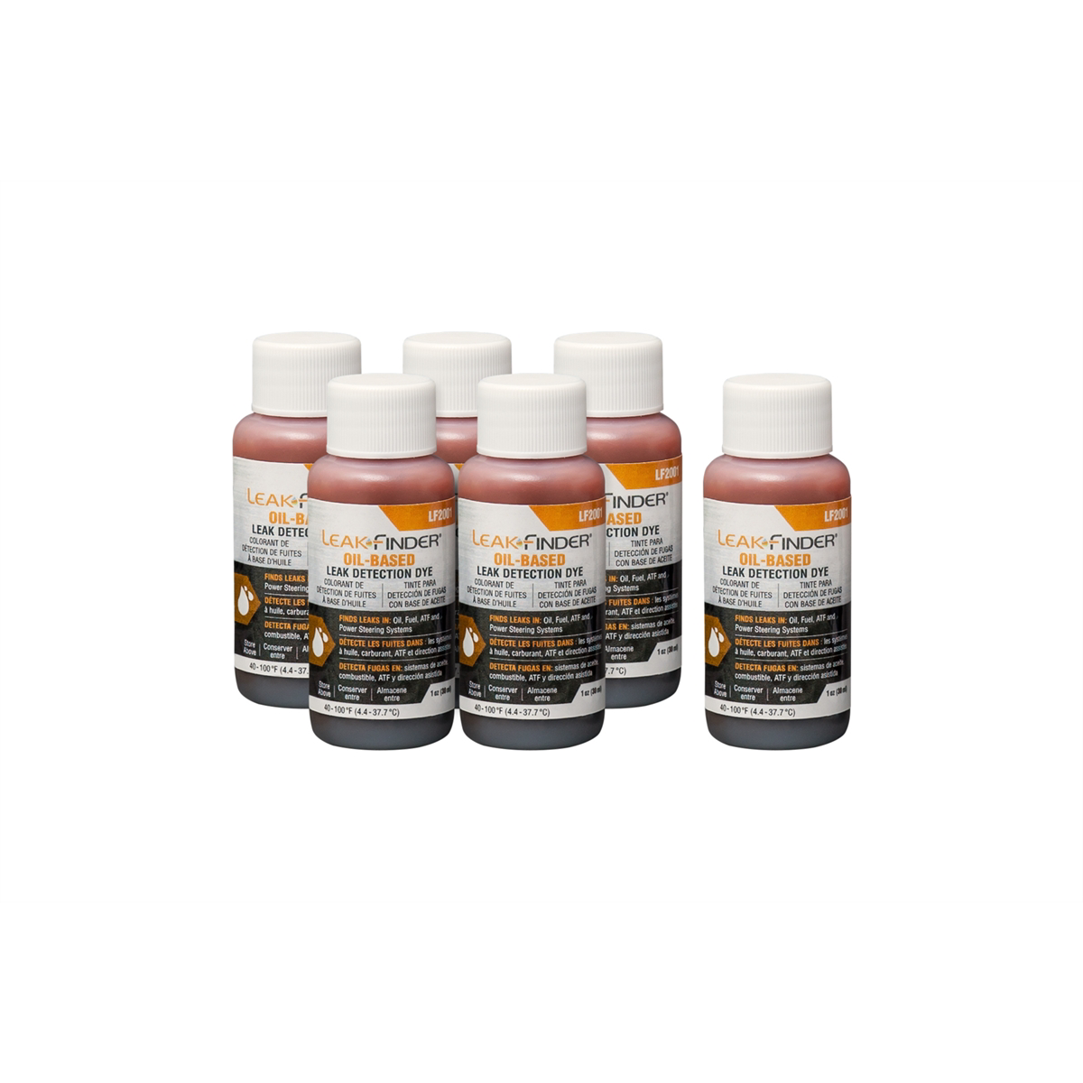 Tracer Products LEAKFINDER (6) 1-OZ BOTTLE, OIL DYE