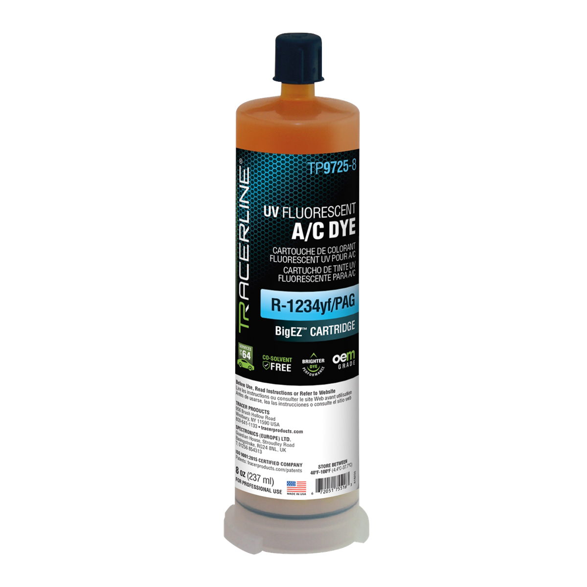 Tracer Products 8 oz (237 ml) OEM-Grade R-1234yf/PAG BigEZ