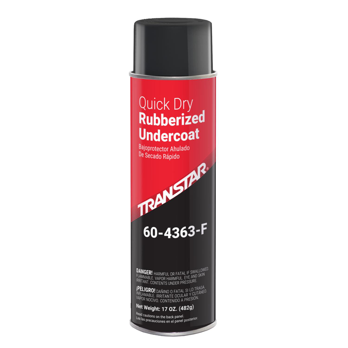 Transtar Autobody Products 60-4363-F - Quick Dry Rubberized Undercoating - 20 oz - Can - Aerosol - Black