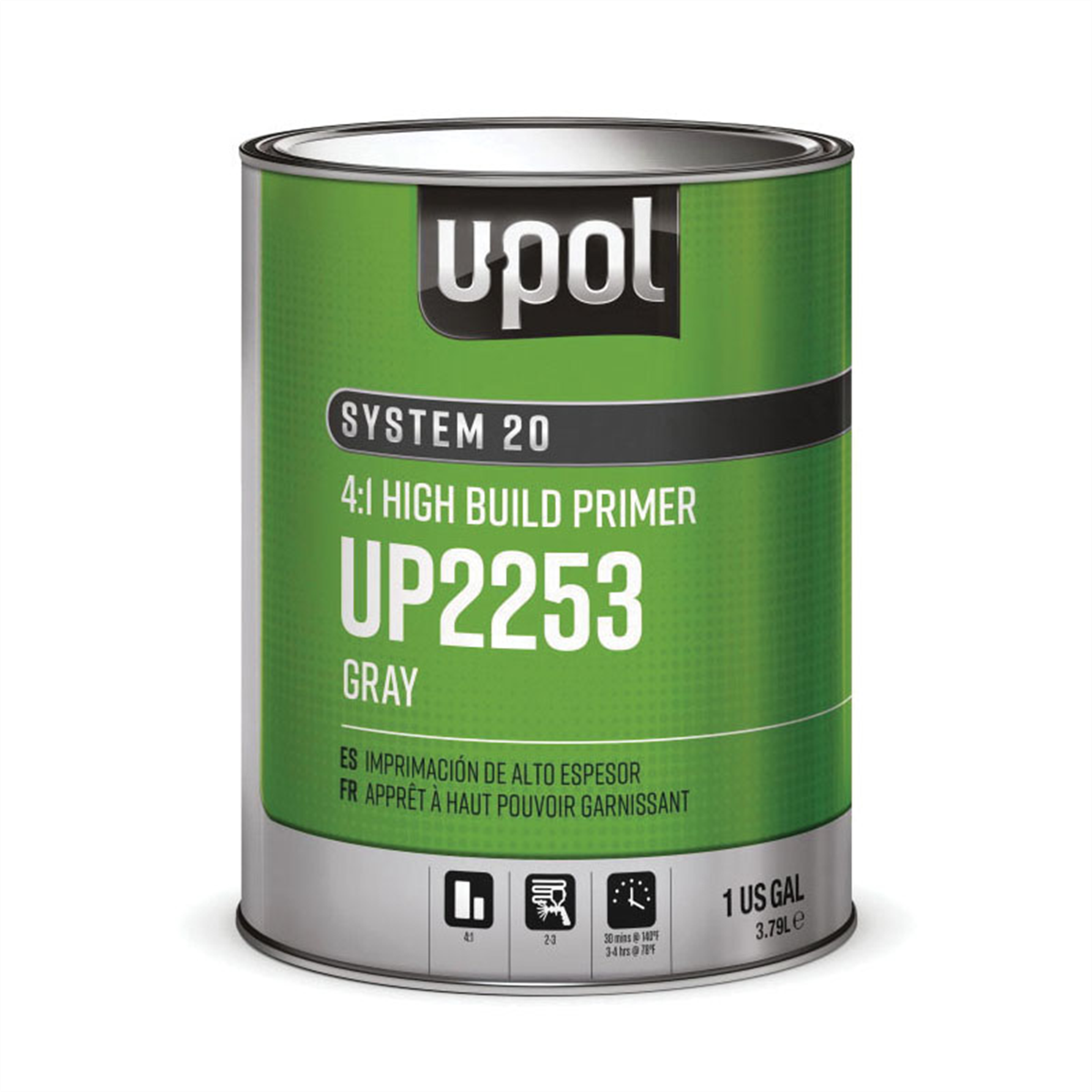 U Pol Products SYSTEM 20 National Rule 4:1 High Build Primer - 1 Gallon Tin - Gray