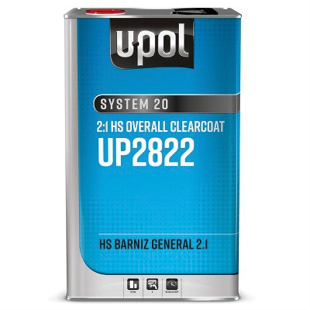 U Pol Products SYSTEM 20 UP2822 National Rule HS Overall Clearcoat, 5 Liter Tin, Gloss, 2:1 Mixing