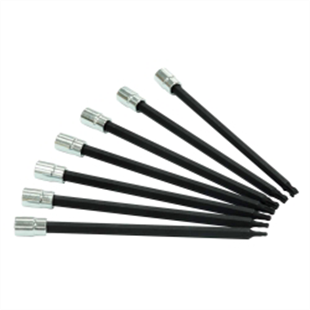 VIM Tools Ball TORX Extra Long Set, 7 Piece T10 Thru T40 TORX, 6 Inch Long, 1/4 Inch Square Drive
