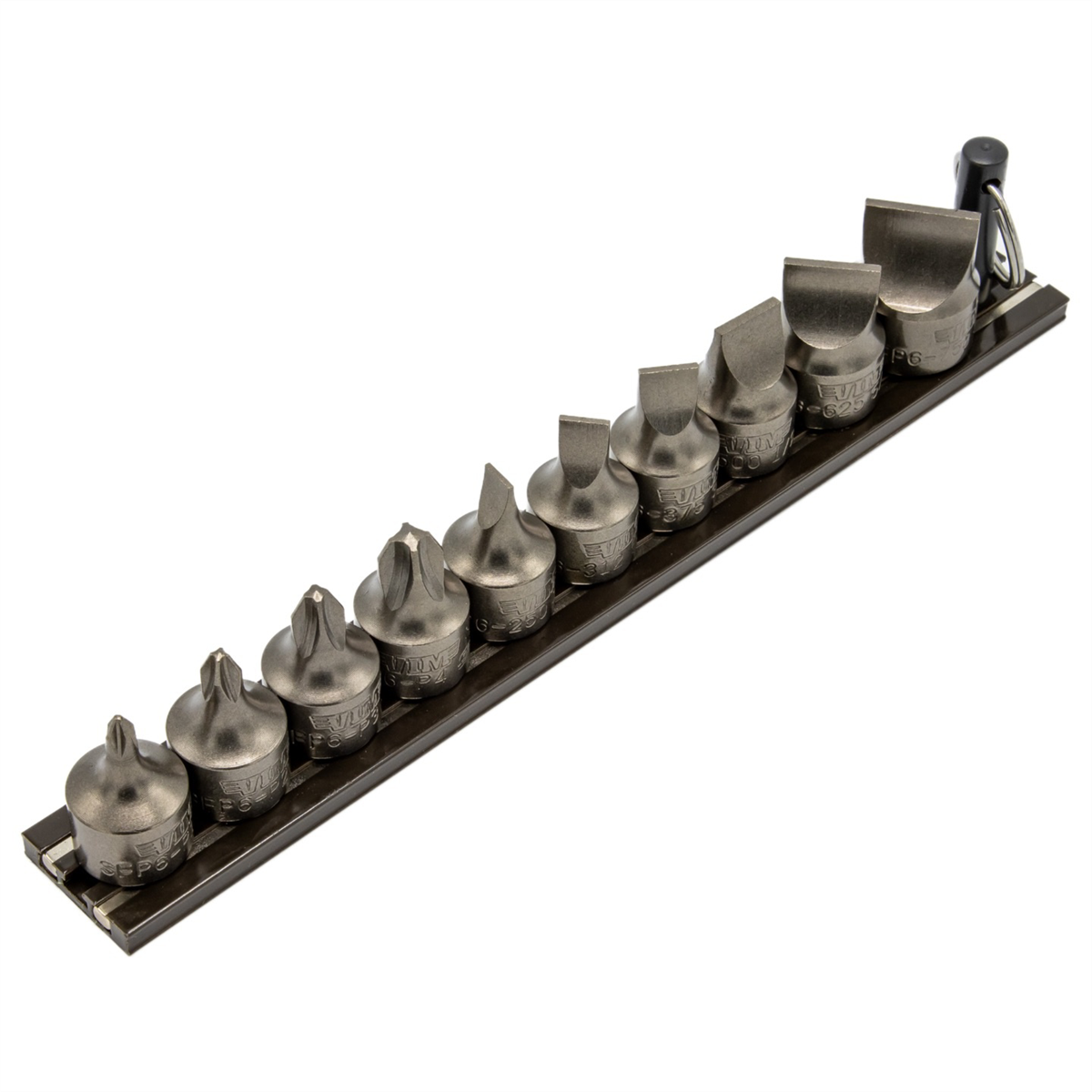 VIM Tools Impact Stubby Flat & Philips Driver Set 10 Piece Power Or Hand Approved, 3/8 Square Drive