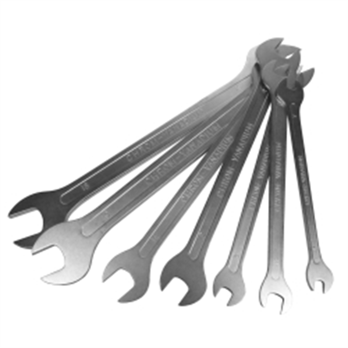 VIM Tools Metric Flat Wrench Set, 7 Piece 6 mm Thru 19 mm, Open End, Thin Flat Design