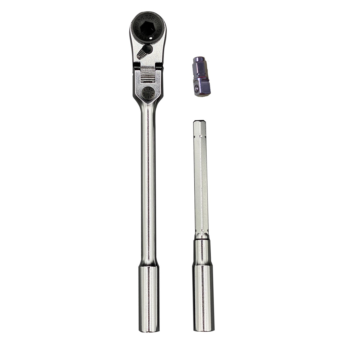 VIM Tools 3 Piece 1/4 Inch Mini Flex Bit/Socket Ratchet And T-Handle