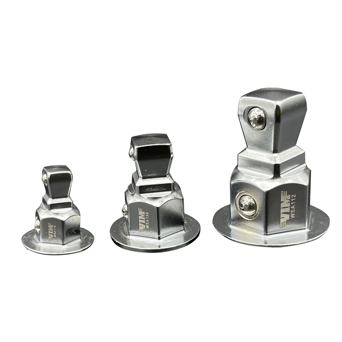 VIM Tools 3 Piece Wrench Wobble Socket Adapter Set
