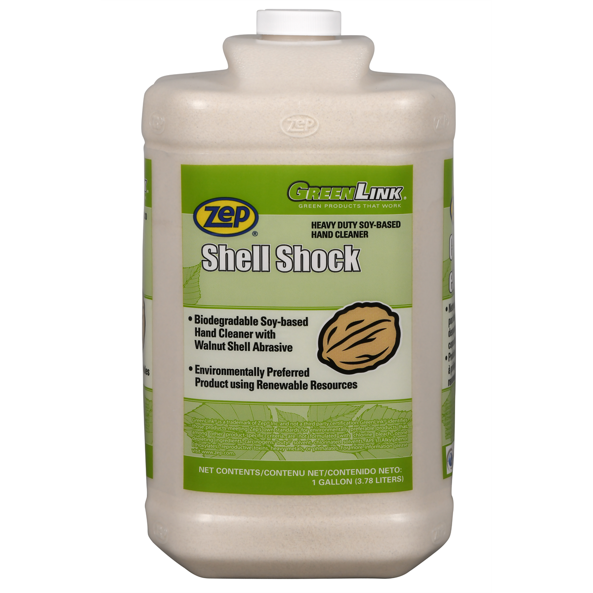 ZEP Zep Shell Shock Pro Hand Cleaner 1-Gallon (Case of 4) - Made with Walnut Shells