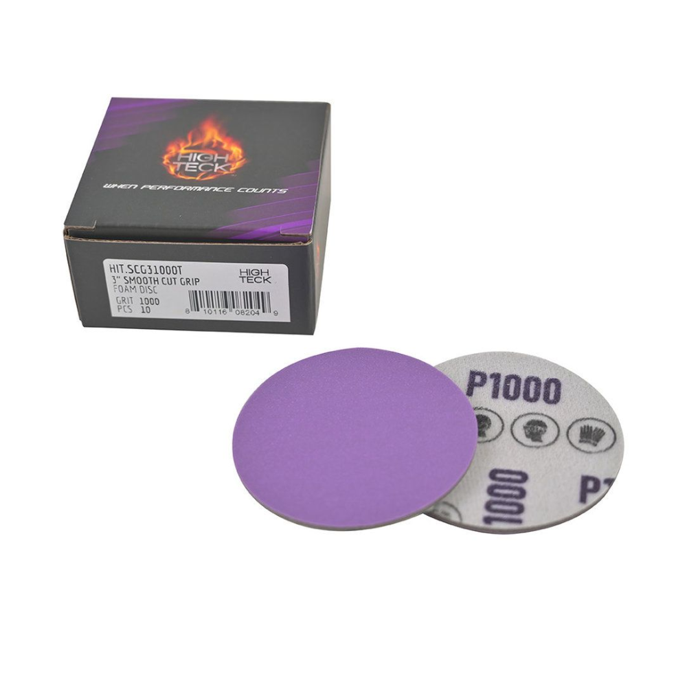 High Teck SCG 3" Smooth Cut 1000 Grit Foam Sanding Disc | 10 pk